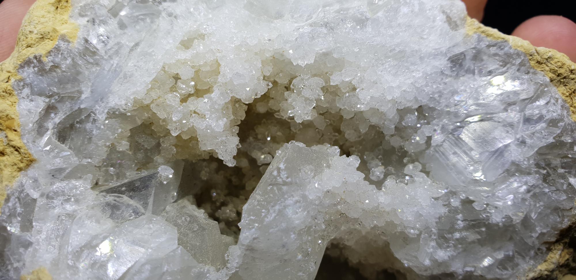 cristaux de celestine blanche - Syst'm Déco