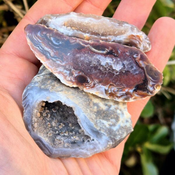 Géodinos Agate et Quartz - Lot de 3 - Oco, Brésil