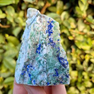 Azurite/Malachite sur Quartz laiteux - Cap Garonne, Var, France