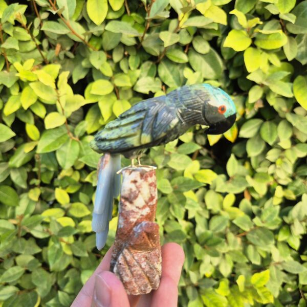 Sculpture Perroquet Pierres Naturelles - Pérou