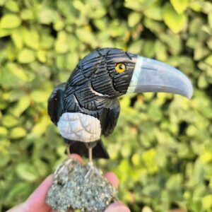Sculpture Corbeau Pierres Naturelles - Pérou