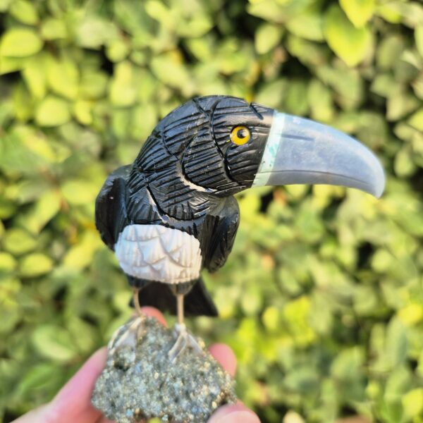 Sculpture Corbeau Pierres Naturelles - Pérou
